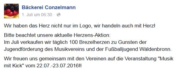 Brezelaktion Conzelmann FB